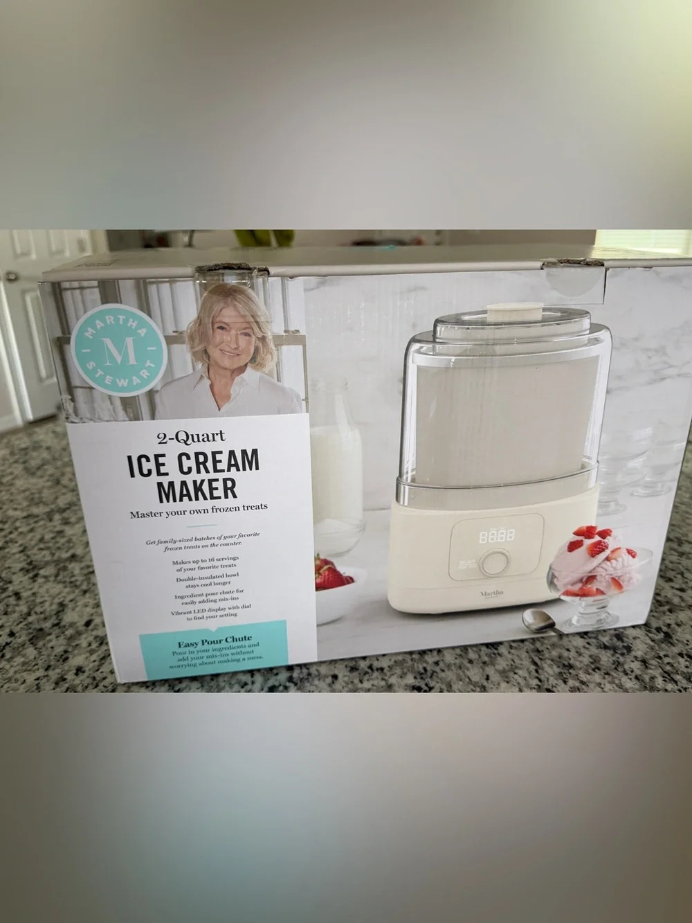 Martha Stewart 2qt Double Insulated Ice cream maker. New Never opened
